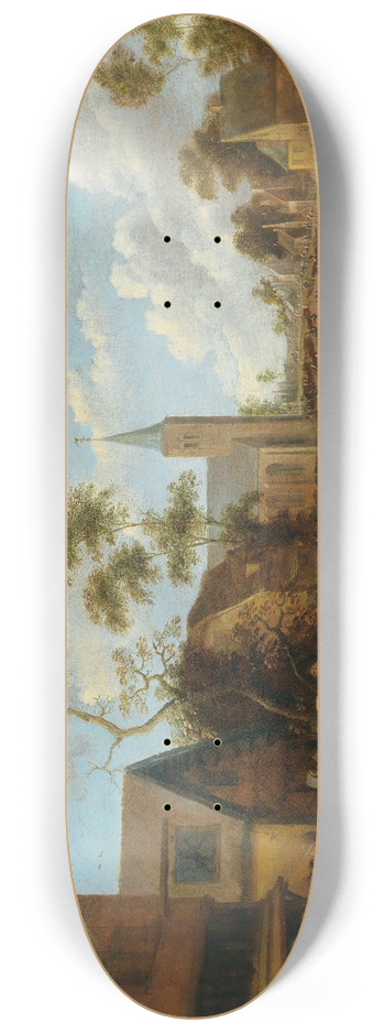 Joost Cornelisz Droochsloot - A village feast 8.25 inch art skate deck