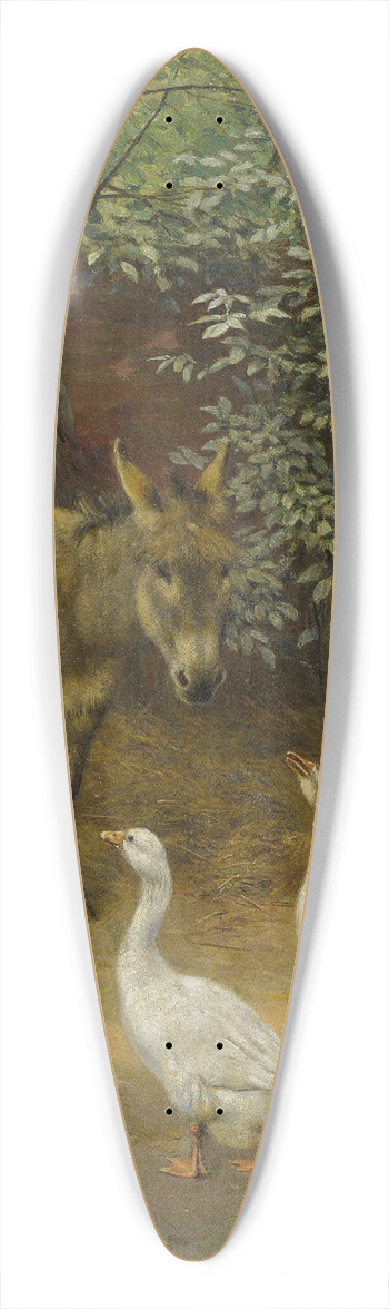 Herbert William Weekes - In The Farmyard 39.3 inch art pintail longboard deck