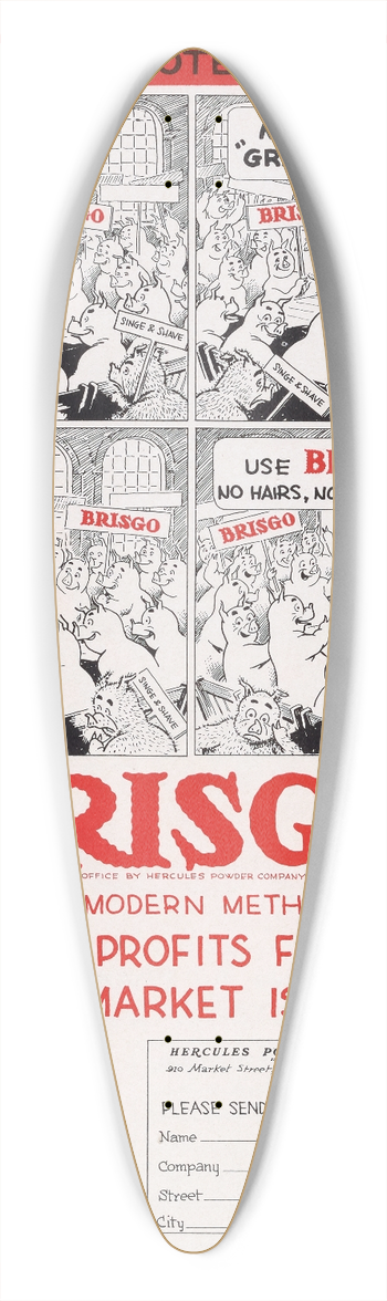 Hercules Incorporated - Brisgo: The Keynote Speech 39.3 inch art pintail longboard deck