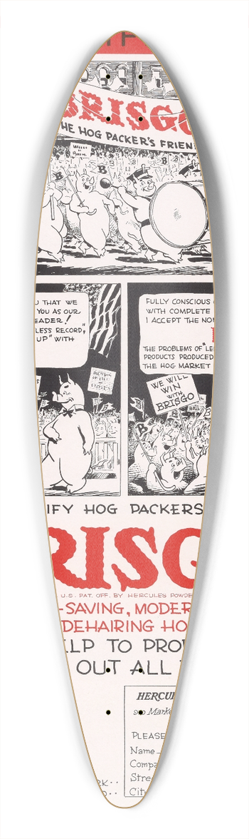 Hercules Incorporated - Brisgo: The Notification! 39.3 inch art pintail longboard deck