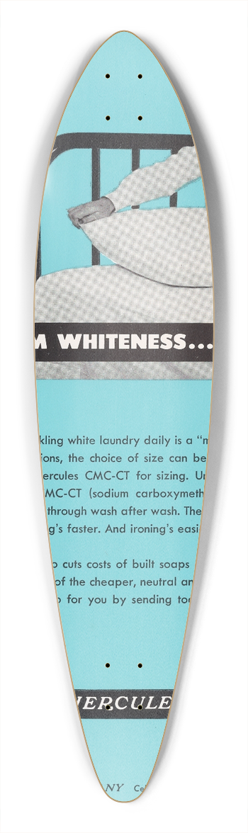 Hercules Incorporated - For Uniform Whiteness 39.3 inch art pintail longboard deck