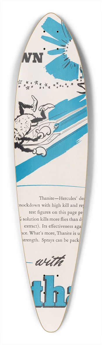 Hercules Incorporated - Knockdownto Stay Down! 39.3 inch art pintail longboard deck