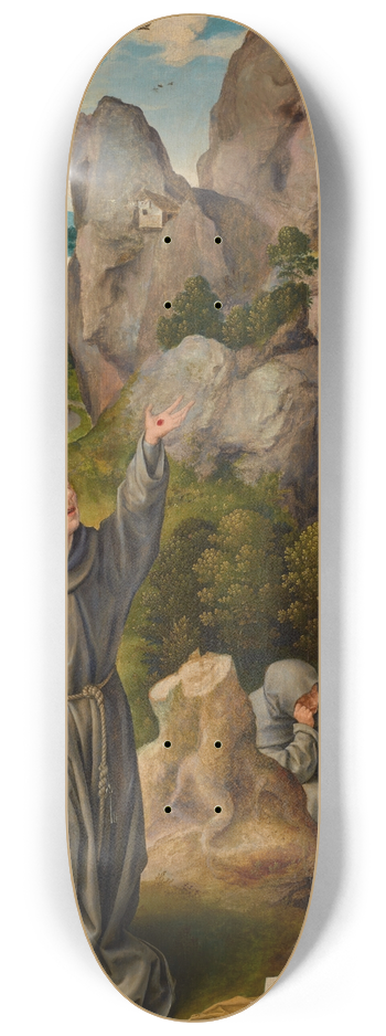 Joos Van Cleve - Saint Francis Receiving the Stigmata 8.25 inch art skate deck