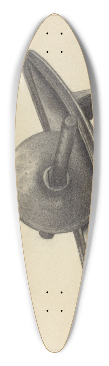 Herman Bader - Coffee Grinder 39.3 inch art pintail longboard deck