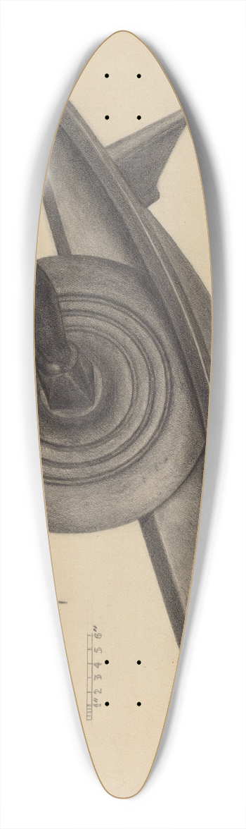 Herman Bader - Coffee Grinder 39.3 inch art pintail longboard deck