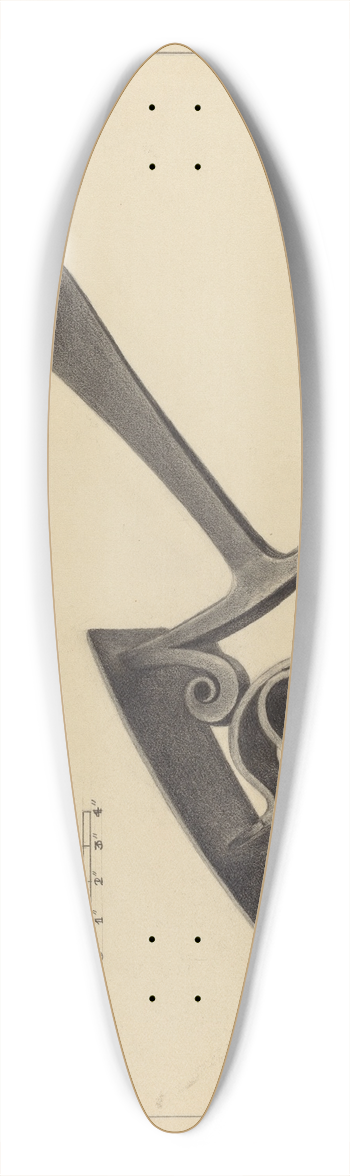Herman Bader - Flat Iron Holder 39.3 inch art pintail longboard deck