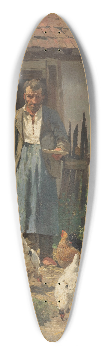 Hermann Baisch - Die Ftterung der Hhner 39.3 inch art pintail longboard deck