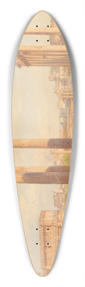 Hermann David Salomon Corrodi - ForumRomanum 39.3 inch art pintail longboard deck