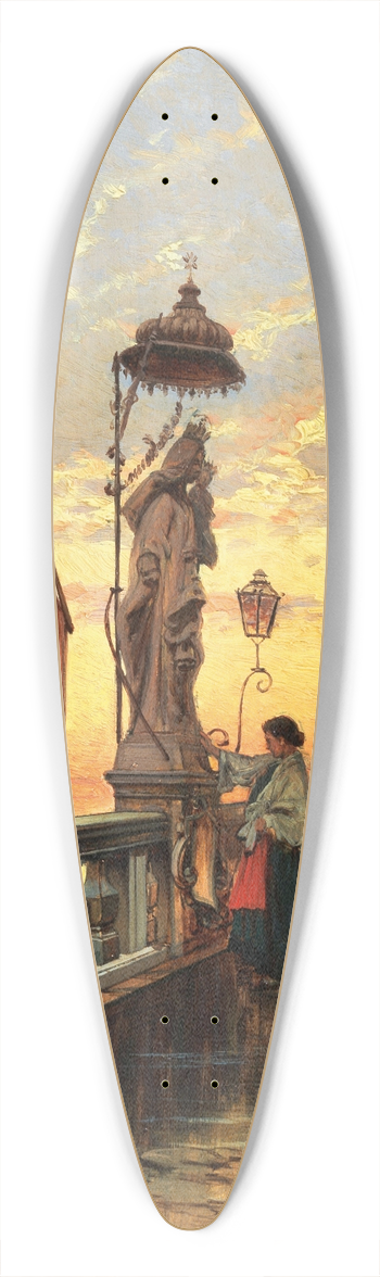 Hermann David Salomon Corrodi - Venice, a Prayer in Chioggia 39.3 inch art pintail longboard deck