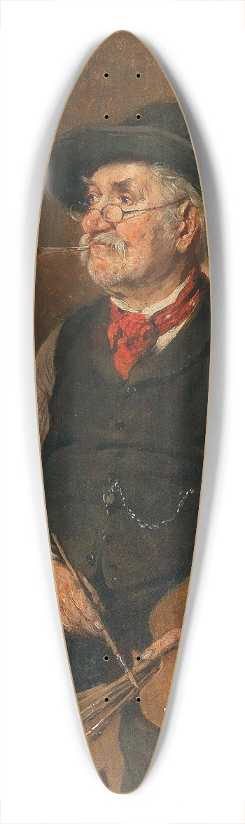 Hermann Kern - A Painter At The Easel, 39.3 inch art pintail longboard deck