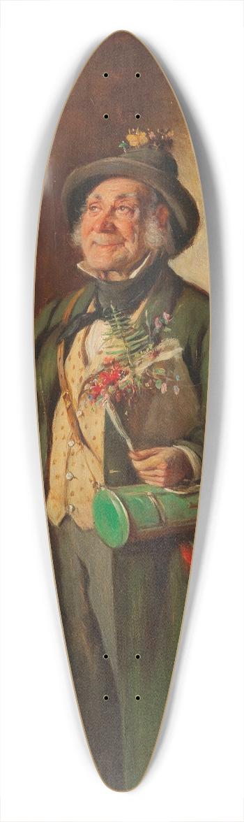 Hermann Kern - Botanikus Lieblingsblume 39.3 inch art pintail longboard deck