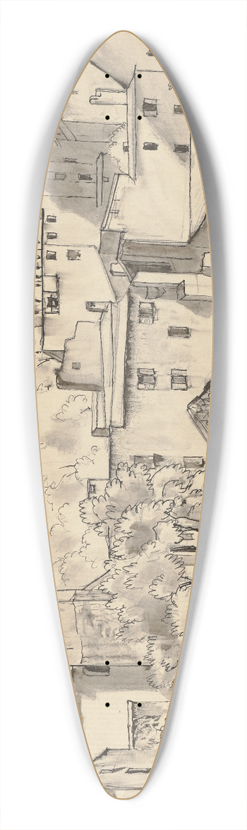 Hermann Lismann - Fontpdrouse en Pyrnes 39.3 inch art pintail longboard deck