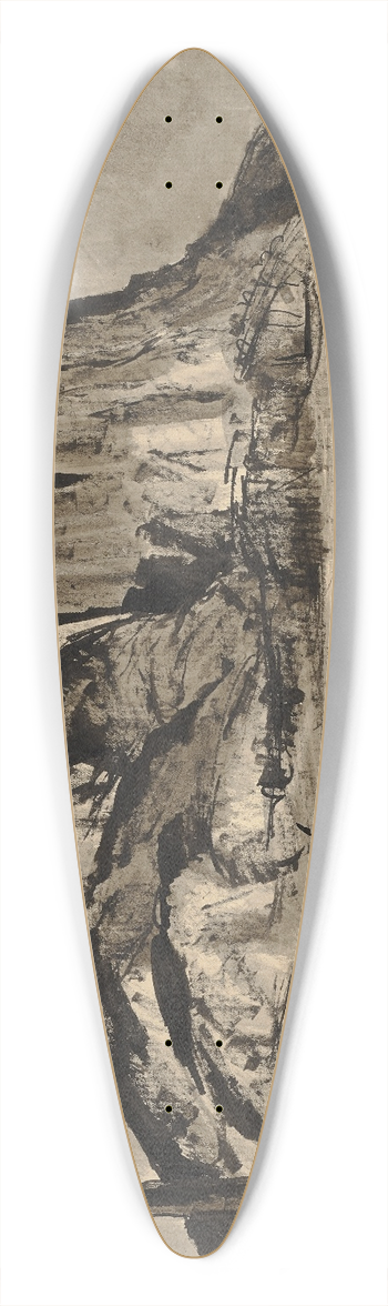 Hermann Lismann - Pietra di Bismantova 39.3 inch art pintail longboard deck