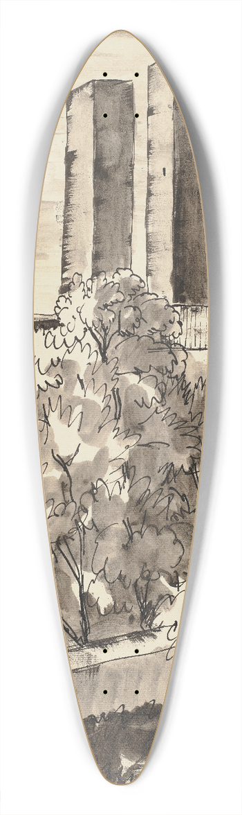 Hermann Lismann - San Gimignano 39.3 inch art pintail longboard deck