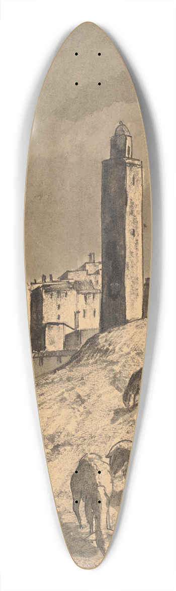 Hermann Lismann - San Gimignano 39.3 inch art pintail longboard deck