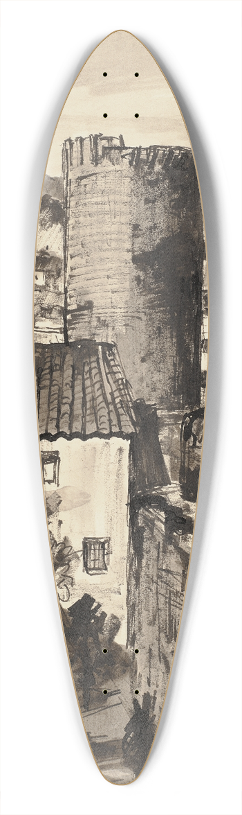 Hermann Lismann - Tossa de Mar 39.3 inch art pintail longboard deck