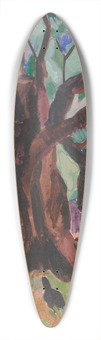 Hermann Lismann - Untitled (Amobar) 39.3 inch art pintail longboard deck