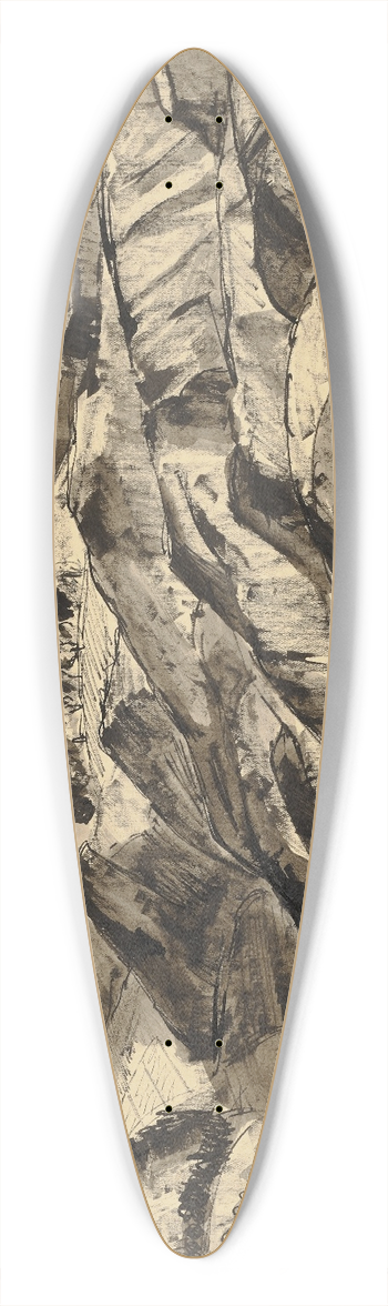 Hermann Lismann - Volterra 39.3 inch art pintail longboard deck