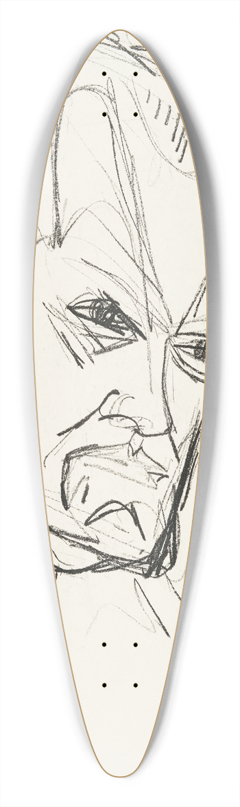 Hermann Scherer - Portrt Otto Rhle 39.3 inch art pintail longboard deck