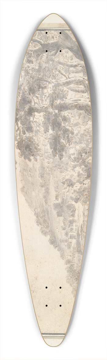 Herman van Swanevelt - Landscape withFigures 39.3 inch art pintail longboard deck