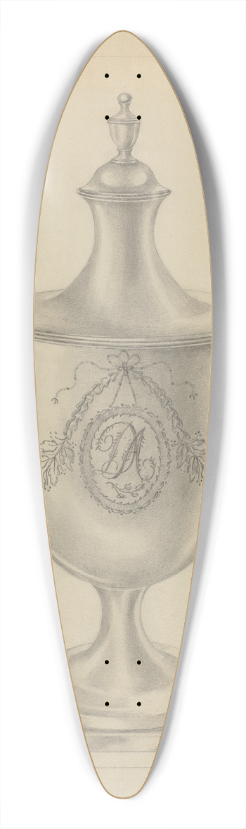 Hester Duany - Silver Sugar Bowl 39.3 inch art pintail longboard deck