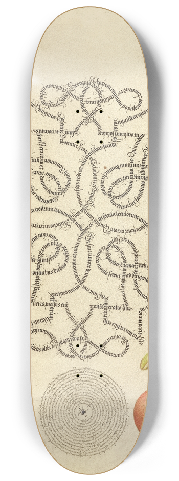 Joris Hoefnagel - Butterfly, Marine Mollusk, and Pear 8.25 inch art skate deck