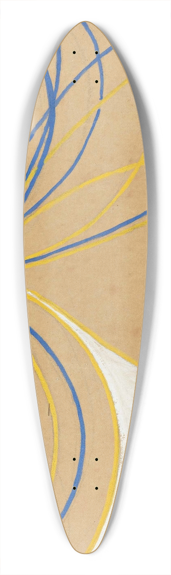 Hilma af Klint - The Seven-Pointed Star No. 1 39.3 inch art pintail longboard deck