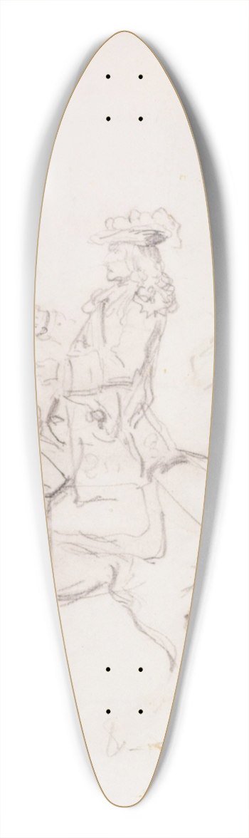 Hippolyte Bellang - Le Marchal de Noailles 39.3 inch art pintail longboard deck