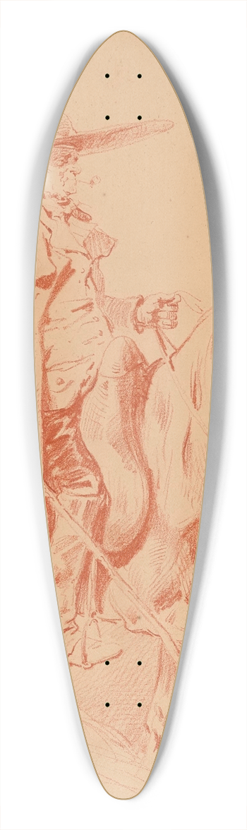 Hippolyte Bellang - Un cavalier 39.3 inch art pintail longboard deck
