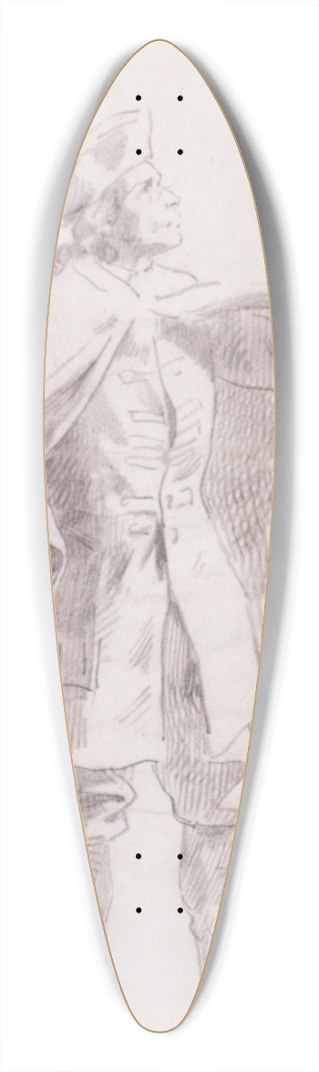 Hippolyte Bellang - Un officier. 39.3 inch art pintail longboard deck
