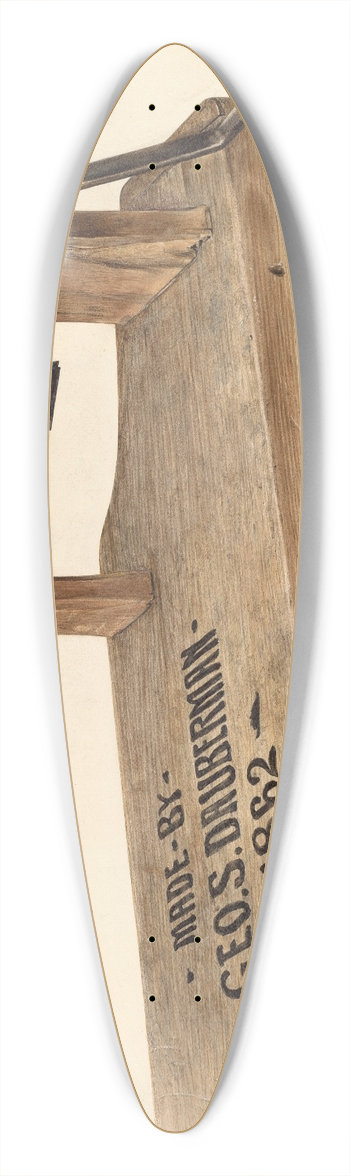 H. Langden Brown - Apple Peeler 39.3 inch art pintail longboard deck
