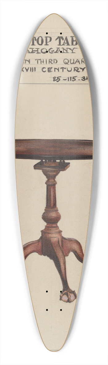 Holger Hansen - Tilt-top Table 39.3 inch art pintail longboard deck
