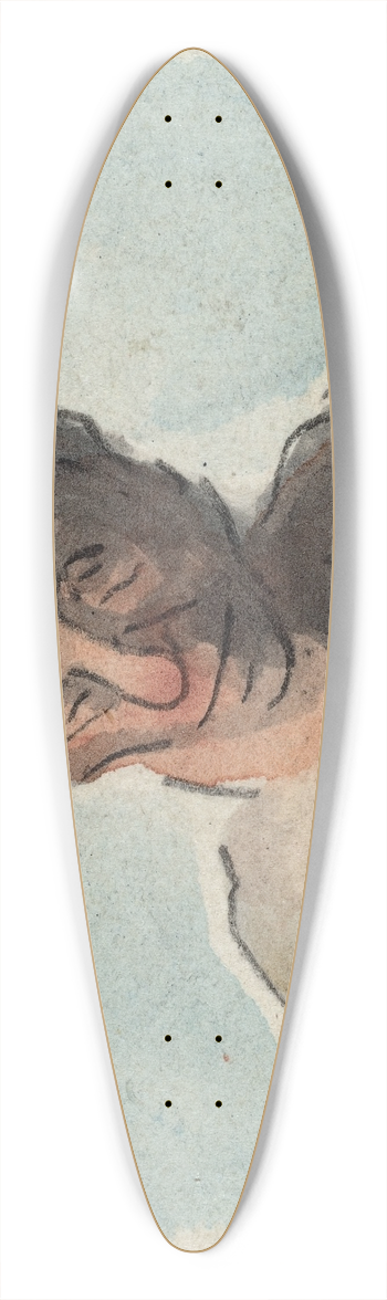 Honor Daumier - Head of a Man 39.3 inch art pintail longboard deck