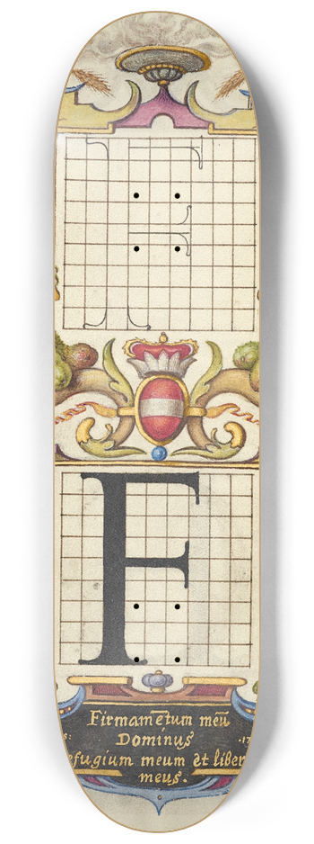 Joris Hoefnagel - Guide for Constructing the Letter F 8.25 inch art skate deck