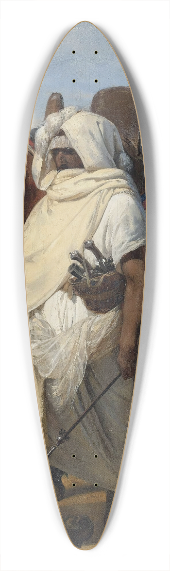 Horace Vernet - The Lion Hunter 39.3 inch art pintail longboard deck