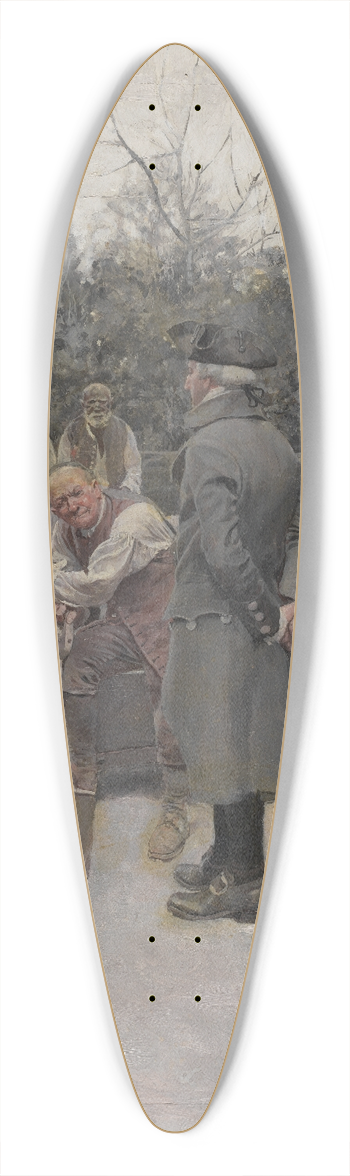 Howard Pyle - Washington In The Garden At Mount Vernon 39.3 inch art pintail longboard deck