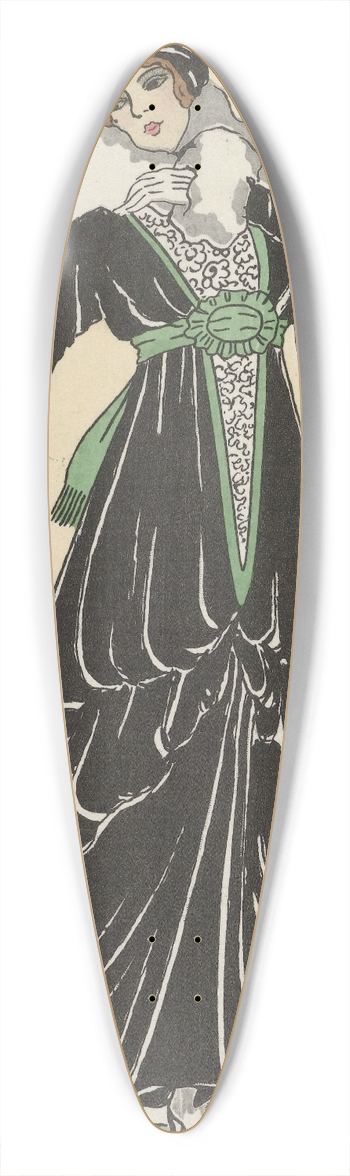 H. Robert Dammy - Robe daprs-mid 39.3 inch art pintail longboard deck