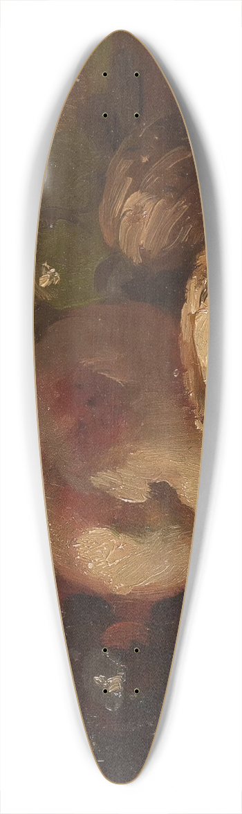 Hubert Bellis - Fruit still life 39.3 inch art pintail longboard deck