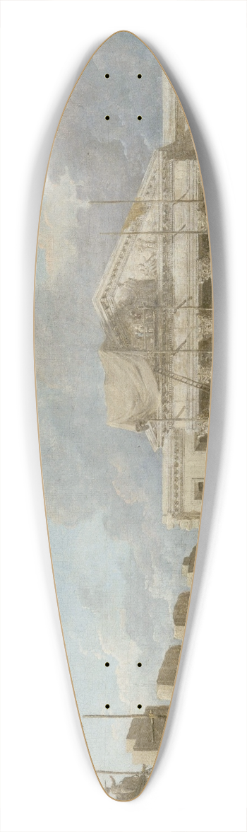 Hubert Robert - LEcole de chirurgie en construction 39.3 inch art pintail longboard deck