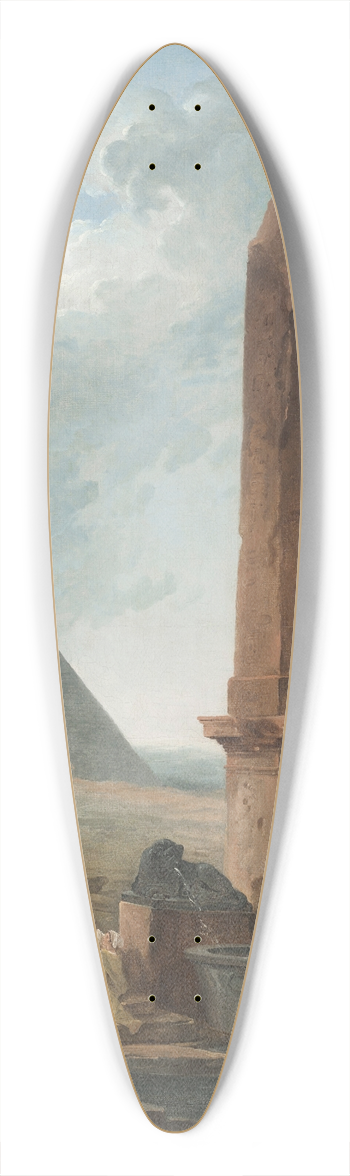 Hubert Robert - The Farandole amidst Egyptian Monuments 39.3 inch art pintail longboard deck