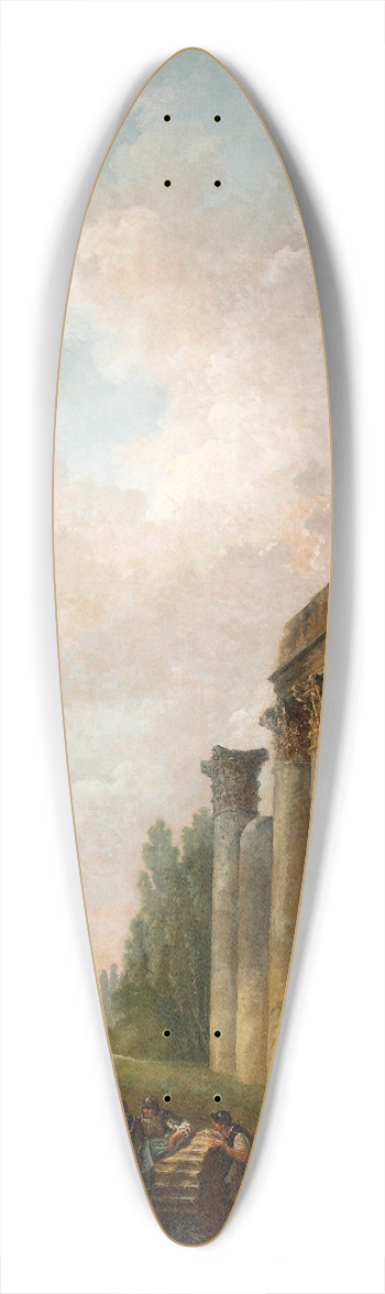 Hubert Robert - The Ruin 39.3 inch art pintail longboard deck