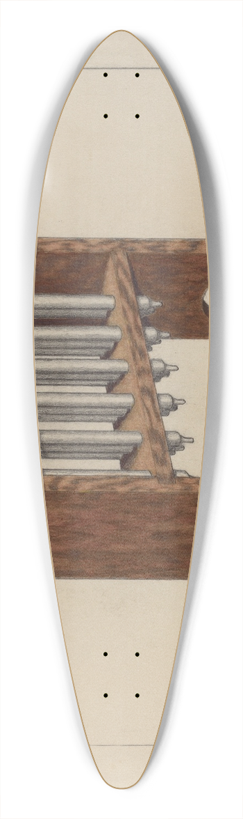 Hugh Clarke - Candle Mold 39.3 inch art pintail longboard deck