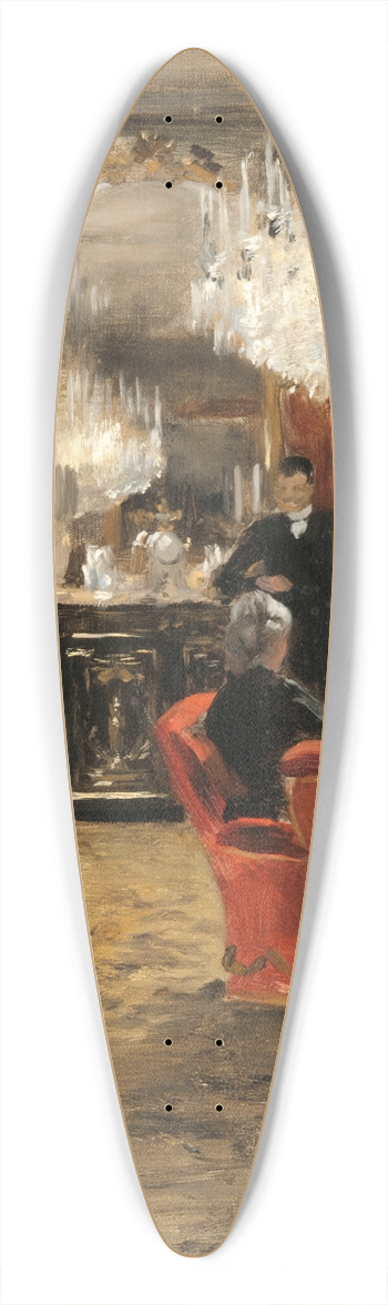 Hugo Birger - Interior from the Frstenbergs Home by Electric Light 39.3 inch art pintail longboard deck