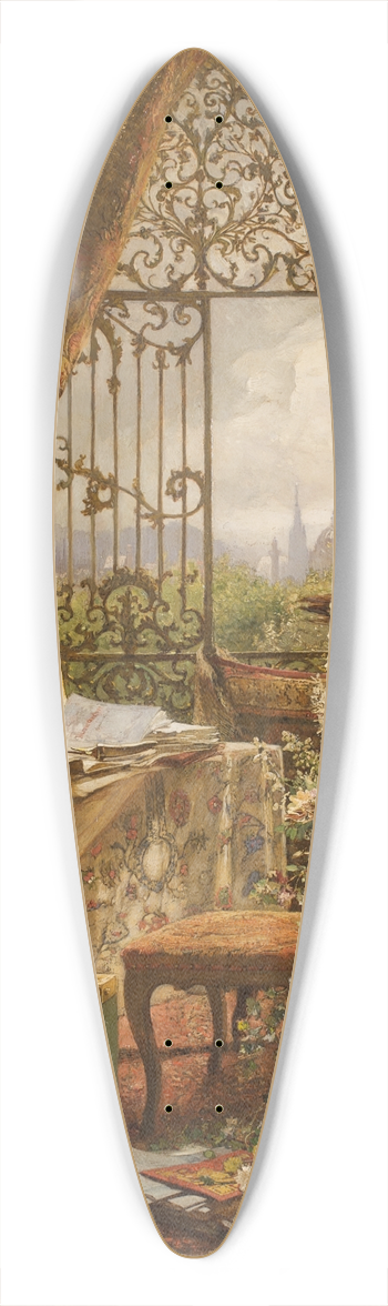Hugo Charlemont - Stillleben Mit Bste Des Kronprinzen Rudolf 39.3 inch art pintail longboard deck