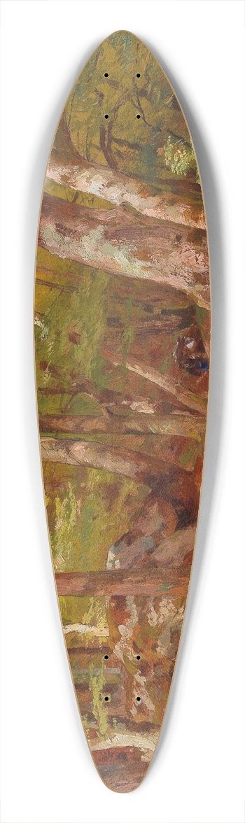 Hugo Darnaut - The Path in the Wood 39.3 inch art pintail longboard deck