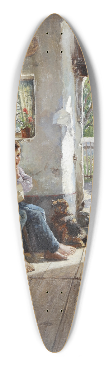 Hugo Lffler - Preparing For The Lesson 39.3 inch art pintail longboard deck