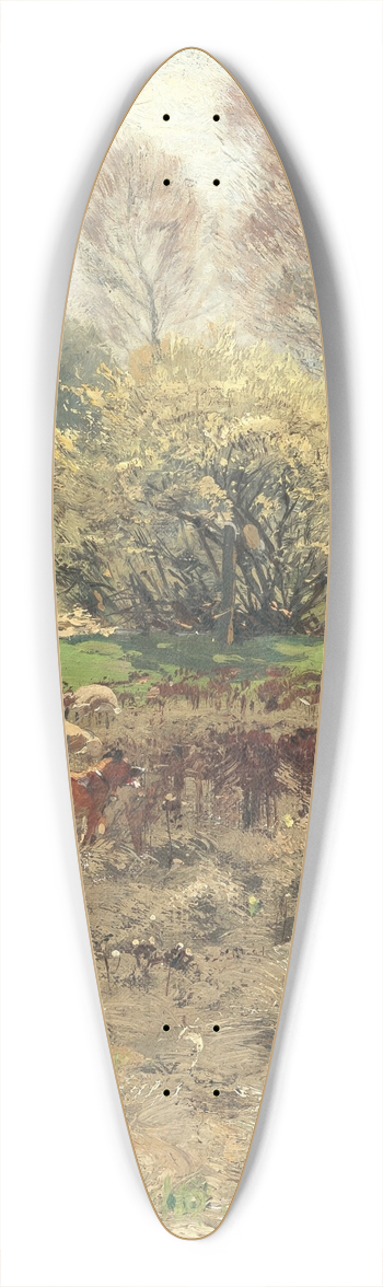 Hugo Mhlig - Schfer mit seiner Herde im Vorfrhling 39.3 inch art pintail longboard deck