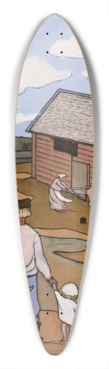 Hugo Simberg - Spring Feeling 39.3 inch art pintail longboard deck