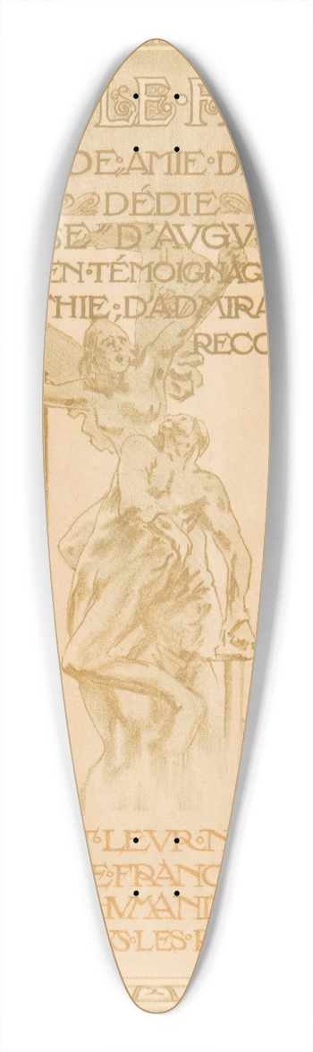 Huib Luns - Au peuple franais 39.3 inch art pintail longboard deck