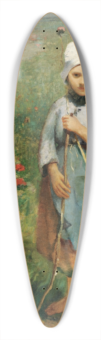 Ignc Ujvry - Shepherd Girl 39.3 inch art pintail longboard deck